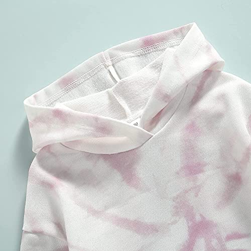 Twopumpkin Toddler Baby Girl Pullover Hoodie Oversized Sweatshirt Long Sleeve Hooded Sweater Dress Cute Fall Winter Outfit (A Tie Dye Purple,2-3T) #TOP3