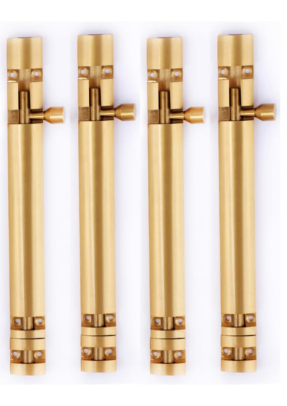Image of Premium Heavy Aluminium 8 Inch Tower Bolt | Door Stopper | Door Lock Latch for Home, Office Doors,Main Doors,Windows | kundi | chitakni | Chitkini(Gold Finish)(Pack of 4)