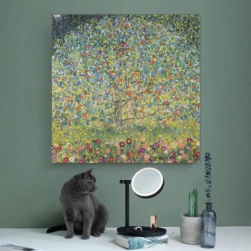 Toile Gustav Klimt impression giclée paysage floral de prestige
