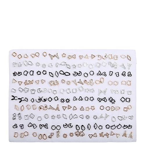 Stud Earrings Set Hypoallergenic Cute Earrings & Acrylic Flower Simple Earrings Stud Jewelry 100 Pairs