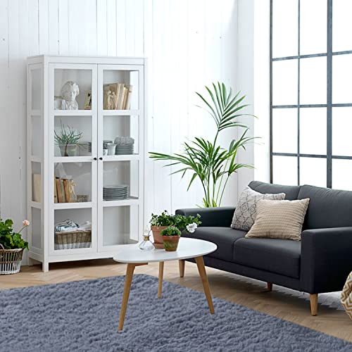 Tapete Azul Gris 5x7 Pies Suave para Sala y Dormitorio miniatura 7