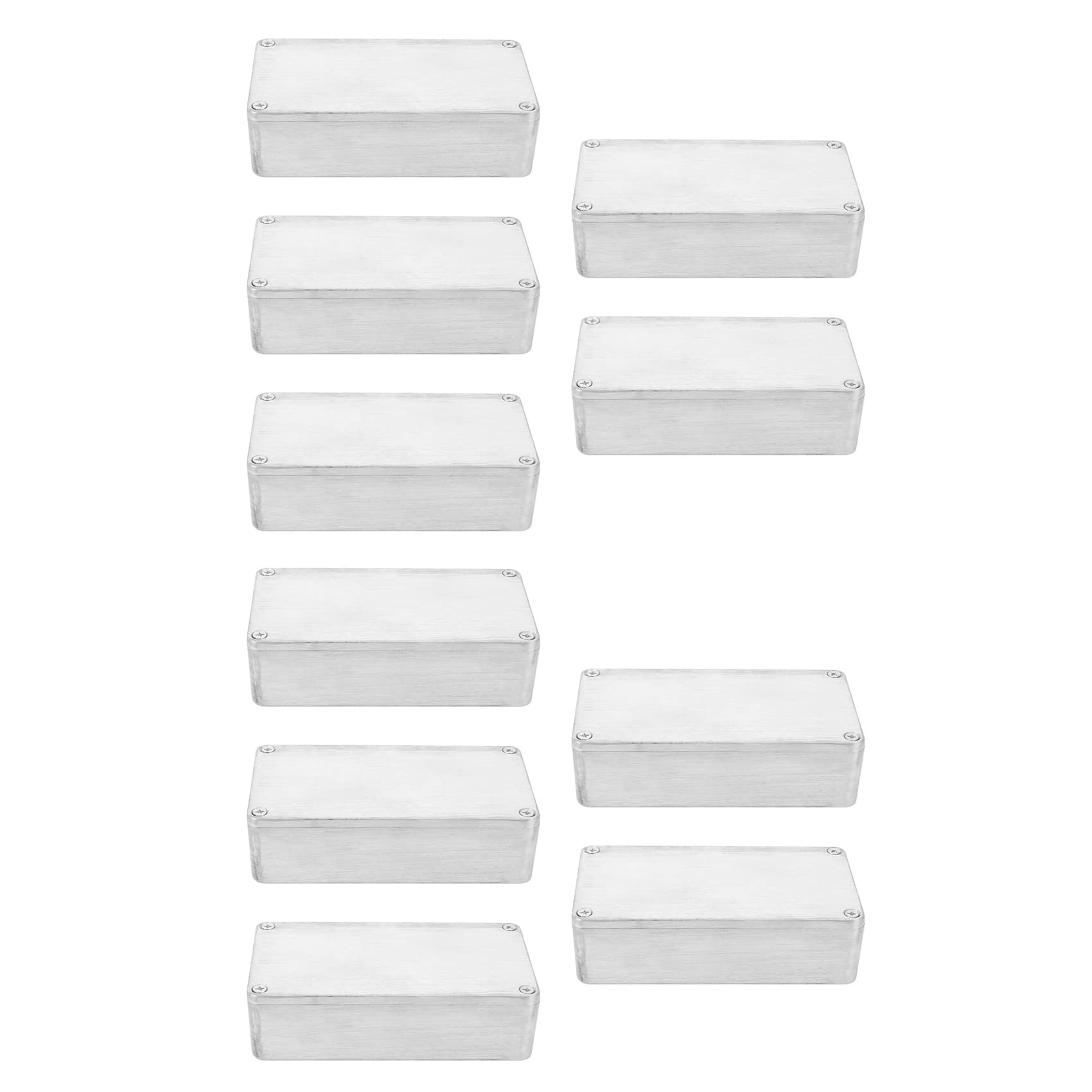 10 Pièces Séries Les Effets de Guitare PéDale BoîTe de PiéTinement en Aluminium Enceinte pour le Guitare Bricolage PéDale Ensemble 1590B