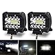 Safego LED Arbeitsscheinwerfer 4 Zoll 60W, LED Zusatzscheinwerfer Auto 12V 24V 6000LM, Led Scheinwerfer Offroad Spotlight IP67 Wasserdicht, Arbeitslicht Nebelscheinwerfer für Traktor Bagger LKW, 2PCS