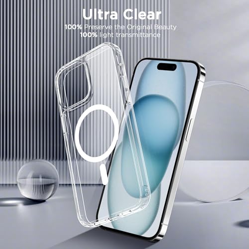 Image of CACOE Magnetic Case for iPhone 15 6.1 inch, Clear