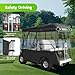 GOTRUTH Golf Cart Enclosure, 2+2 Golf Cart Drivable Rain Cover, 600D Waterproof Enclosure with 4-Sided Transparent Windows, Fit for Short Roof 94