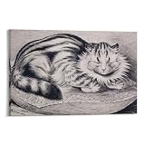 Louis Wain Pussy Pen Und Ink And Bodycolour on Paper Poster Posters Wall Art Painting Canvas Living Room Prints Bedroom Decor Poster Artworks 12x18inch(30x45cm)