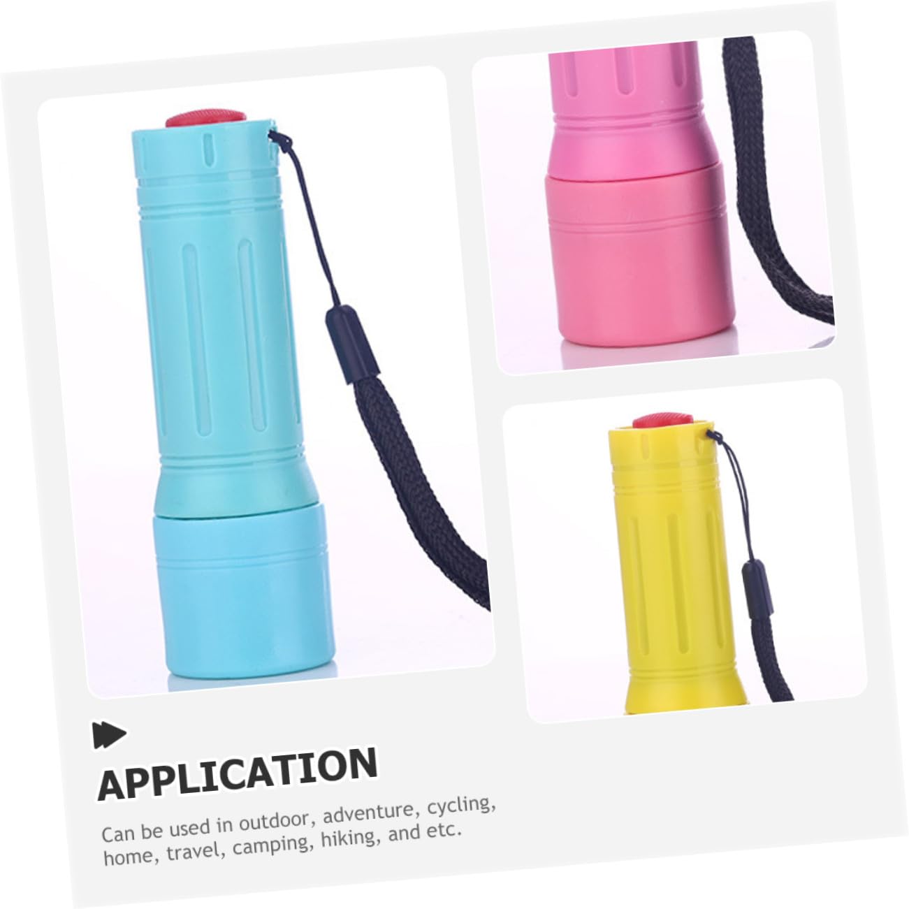 Linterna LED de Mano Mini Linterna para Camping Multicolor Compacta 12 Piezas sin Pilas Cuerda Colgante para Excursiones Uso Doméstico y Actividades al Aire Libre Color Aleatorio