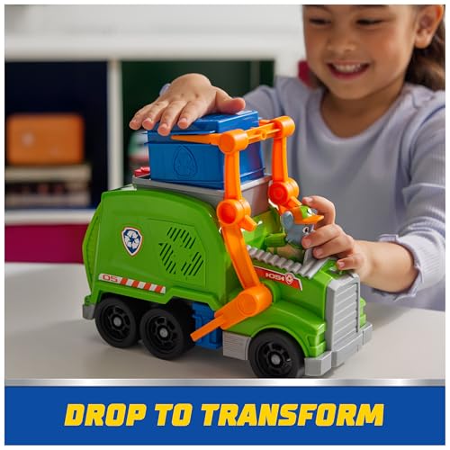 Paw Patrol Pat Patrouille Camion de Recyclage Rocky 75% Plastique Recyclé Camion Enfant Et 1 Figurine Véhicule Voiture Pat Patrouille Véhicule Jouet Enfant et + - vue 6