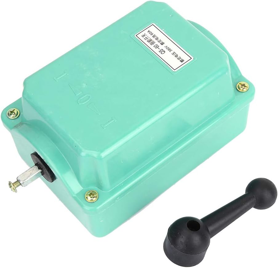QS - 60 380V 60A Forward Reversing Drum Switch, Reverse Motor Changeover Switch for Single and Three Phase Motors with Simple Wiring Design for Industrial Power Control
