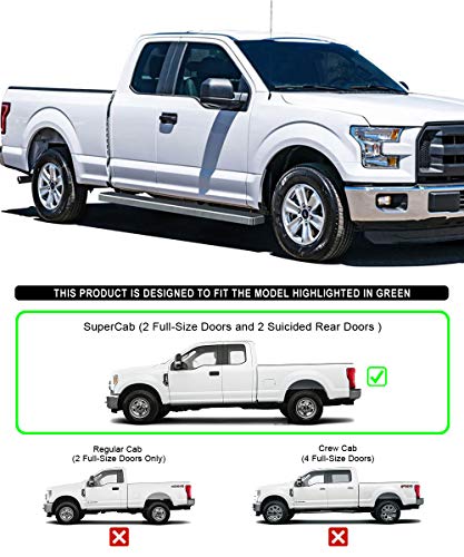 Aps Iboard Running Boards 5 Inches Compatible With Ford F150 2015-2023 Super Cab & F-250 F-350 Super Duty 2017-2022 (Nerf Bars Side Steps Side Bars) #TOP1