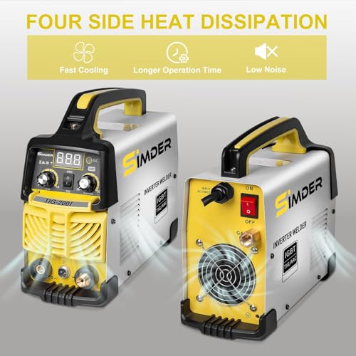 SSIMDER Tig Welder TIG-200 220V TIG MMA 2 in 1 Welding Machine Stick Arc Welding DC IGBT Inverter Welder Machine for Metal Fabrication/Automotive/DIY/Workshops,Best for Beginner 7 SSIMDER Tig Welder TIG-200 220V TIG MMA 2 in 1 Welding Machine Stick Arc Welding DC IGBT Inverter Welder Machine for Metal Fabrication/Automotive/DIY/Workshops,Best for Beginner - Image 7