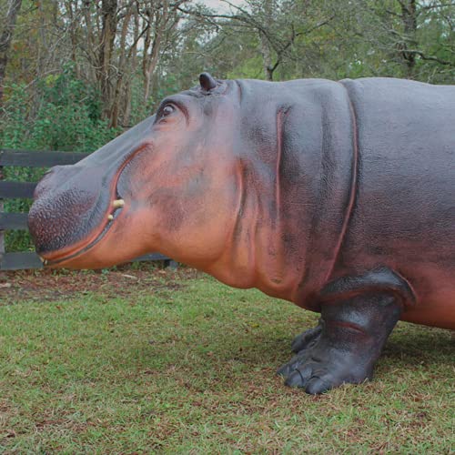 Estatua de hipopótamo a tamaño real de 116 pulgadas miniatura 6