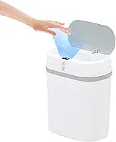 Lixeira Automatica com Sensor, Lixeira Inteligente com Sensor Infravermelho, Lixeira sem Contato para Sala de Estar, Cozinha, Banheiro, Escritório, Quarto, Locais Comerciais, 12L (Cinza)