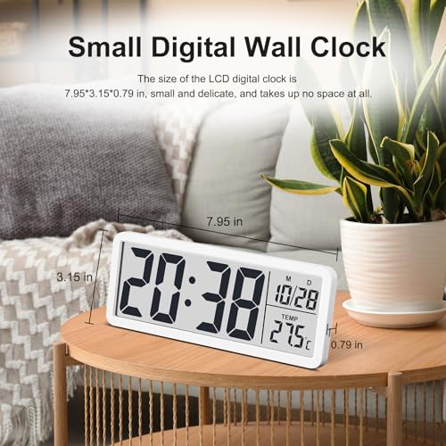 JoFomp 8.5 Modern LCD Wall and Desk Clock