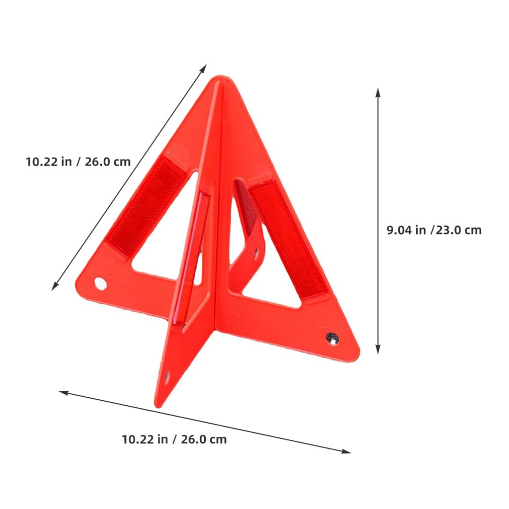 SOLUSTRE 3pezzi Segnale di Avvertimento Triangolare Riflettente per Auto Triangolo di Segnalazione Stradale di Triangoli di Sicurezza per Veicoli