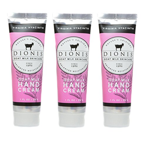 Dionis Goat Milk Hand Cream 3 Piece Travel Gift Set - Virginia Hyacinth