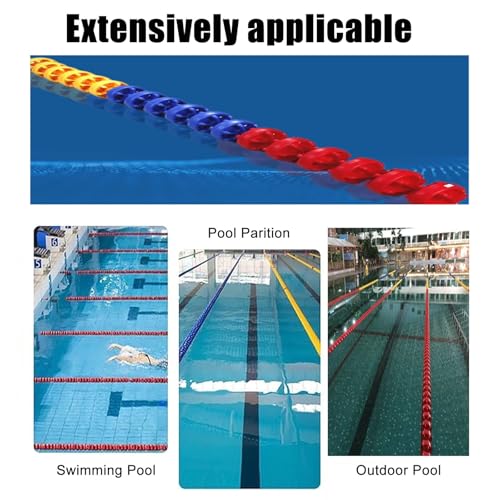 Corde de sécurité de piscine avec flotteurs réglables pour délimiter les zones de baignade