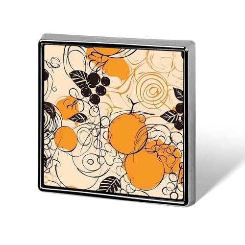 Square Lapel Pins Square Brooceh Badge for Backpacks Or LapelsYellow Pattern Lapel Accessory