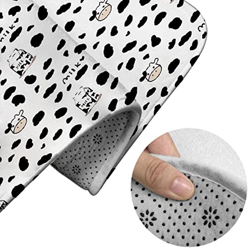 Badezimmerteppich-Set, 3-teilig, Milchkuh, waschbare Badeteppiche, rutschfest, mit Rückenpolster, Konturteppich und Toilettendeckelbezug – Bild 5