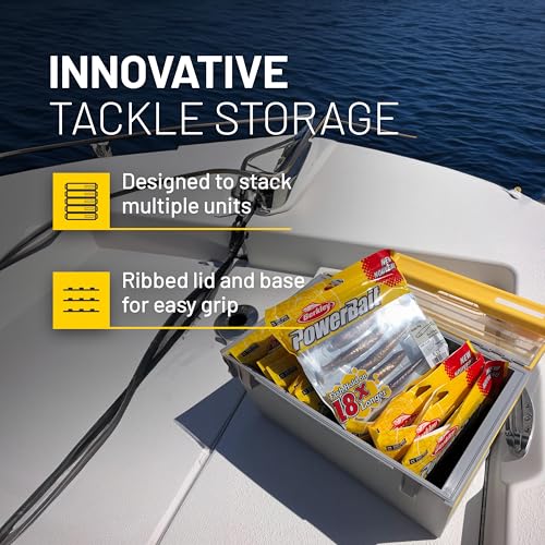 Image of Plano EDGE Premium Plastics and Bulk Tackle Utility Box, Clear and Yellow, Rust-Resistant, Waterproof Bulk Premium Storage Organizer for Plastic Tackle