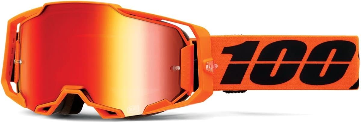 100% ARMEGA Premium Protective Sport Goggles with Ultra HD Lens & Nose Guard (CW2 - Mirror Red Lens) : Sports & Outdoors