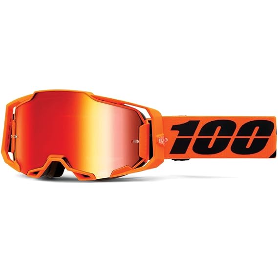 100% ARMEGA Goggle Motocross & Mountain Biking Goggles with Ultra HD Lens & Nose Guard - Premium Protective Eyewear