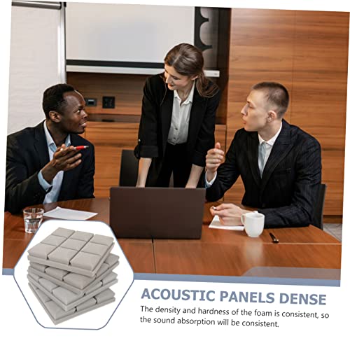 Abaodam 4pcs Paneles Acústicos de Espuma de Alta Densidad para Absorción de Sonido en Estudios de Grabación, Teatros en Casa y Oficinas Gris miniatura 2