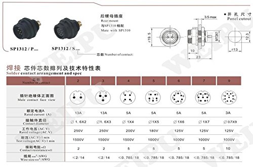 2 Pcs Sp1310 Ip68 2-Pin Waterproof Connector Power Cable Connectors Cable Connectors Automotive Connectors Plug And Socketmultipole Plug And Socket Dustproof Circular #TOP7