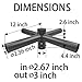 1000LED Quad 90 Degree Horizontal Tenon Adapter, Quad Spoke Bracket for 2.5 Inch Round Pole, Lighting Mounted Accessories for LED Shoebox Parking Lot Light, Street Light