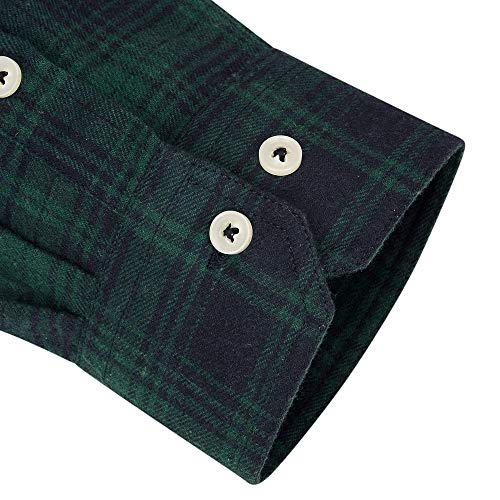 Image of Alimens & Gentle Men's Button Down Regular Fit Long Sleeve Plaid Flannel Casual Shirts
