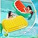 Libima 2 Pcs Giant Pool Floats Large Fruit Food Float Inflatable Pineapple Eggplant Watermelon Ice Lolly Cupcake Pizza Hot Dog Raft Summer Beach Swimming Pool(Pineapple, Watermelon)