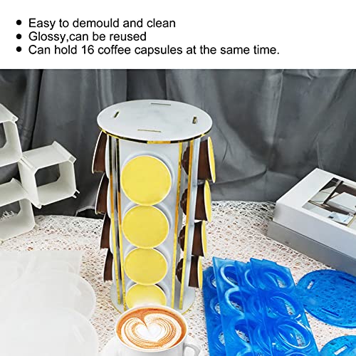Image of Coffee Pod Holder,DIY Resin Casting Silicone,Resin Storage Box for Holds 16 Coffee Pods,Resin Display Storage Rack DIY Craft Home Decor