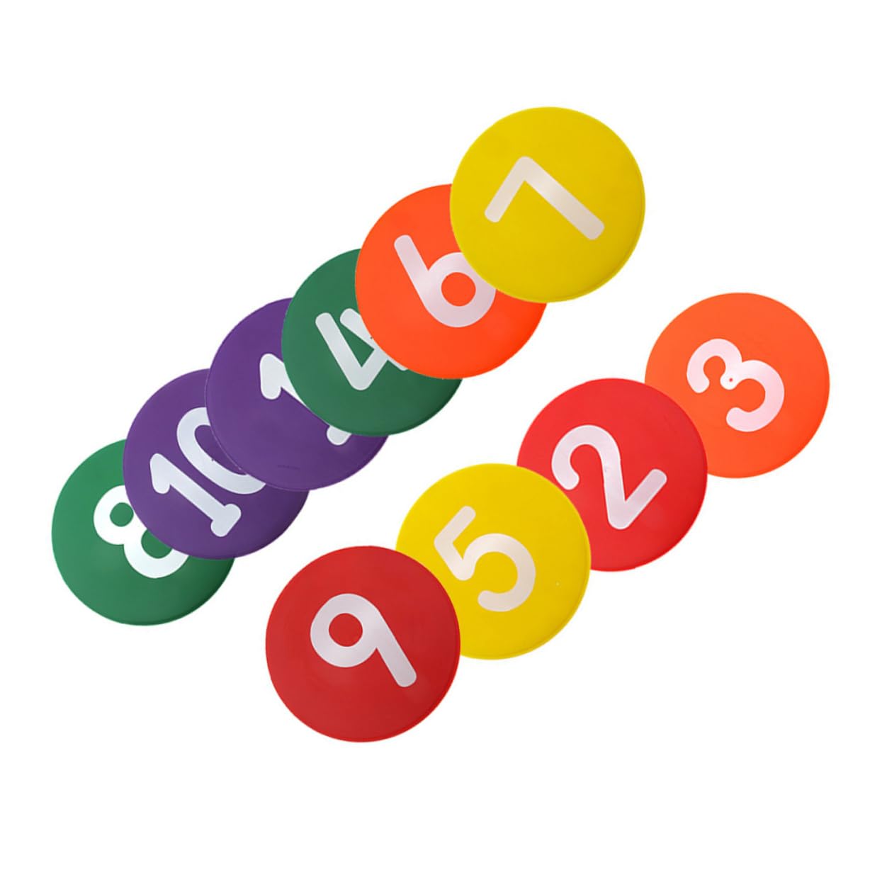 Yardwe 10pcs Football Training Marking Discs TPE Markers for Soccer Agility Drills and Training Lightweight Tear Design Random Colors
