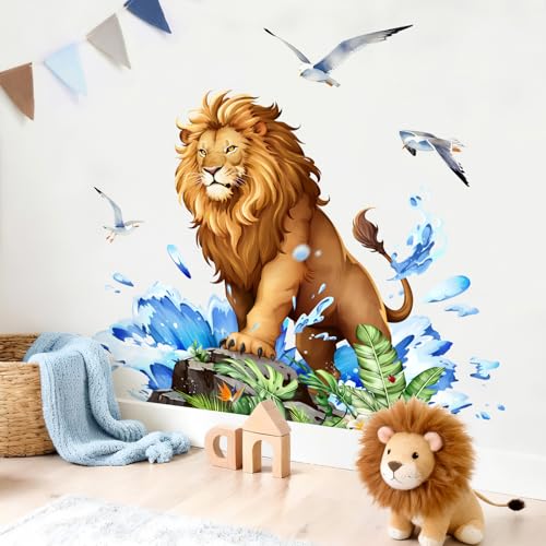 Vinilos Decorativos Jungle con León Tropical 2 Plancha miniatura 4