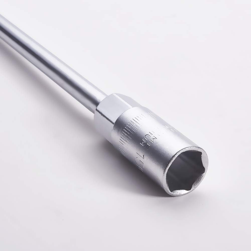 Utoolmart 15mm T Handle Socket Wrench, Hex Socket T Bar Wrench, Chrome Vanadium Steel Nut Driver Spanner Tool for Car Motorcycle Repair Tools