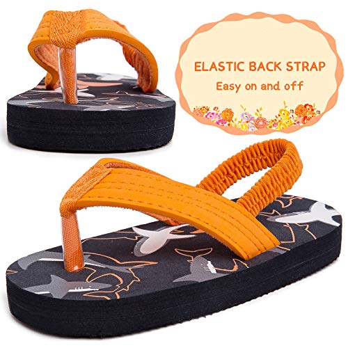 Image of Boys Girls Strap Flip Flops Sandals Cute Cartoon Unicorn Shark Toddler Flip Flop Kids Pool Beach Flat Slide Summer Water Shoes