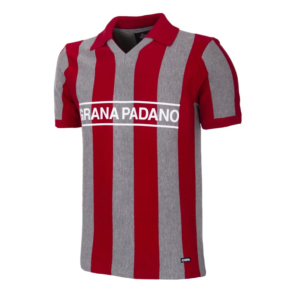 COPA - Maglia retrò - Calcio - Uomo - US Cremonese 1983/84 - Rosso/Griogio - 50% Cotone – 50% Acrilico