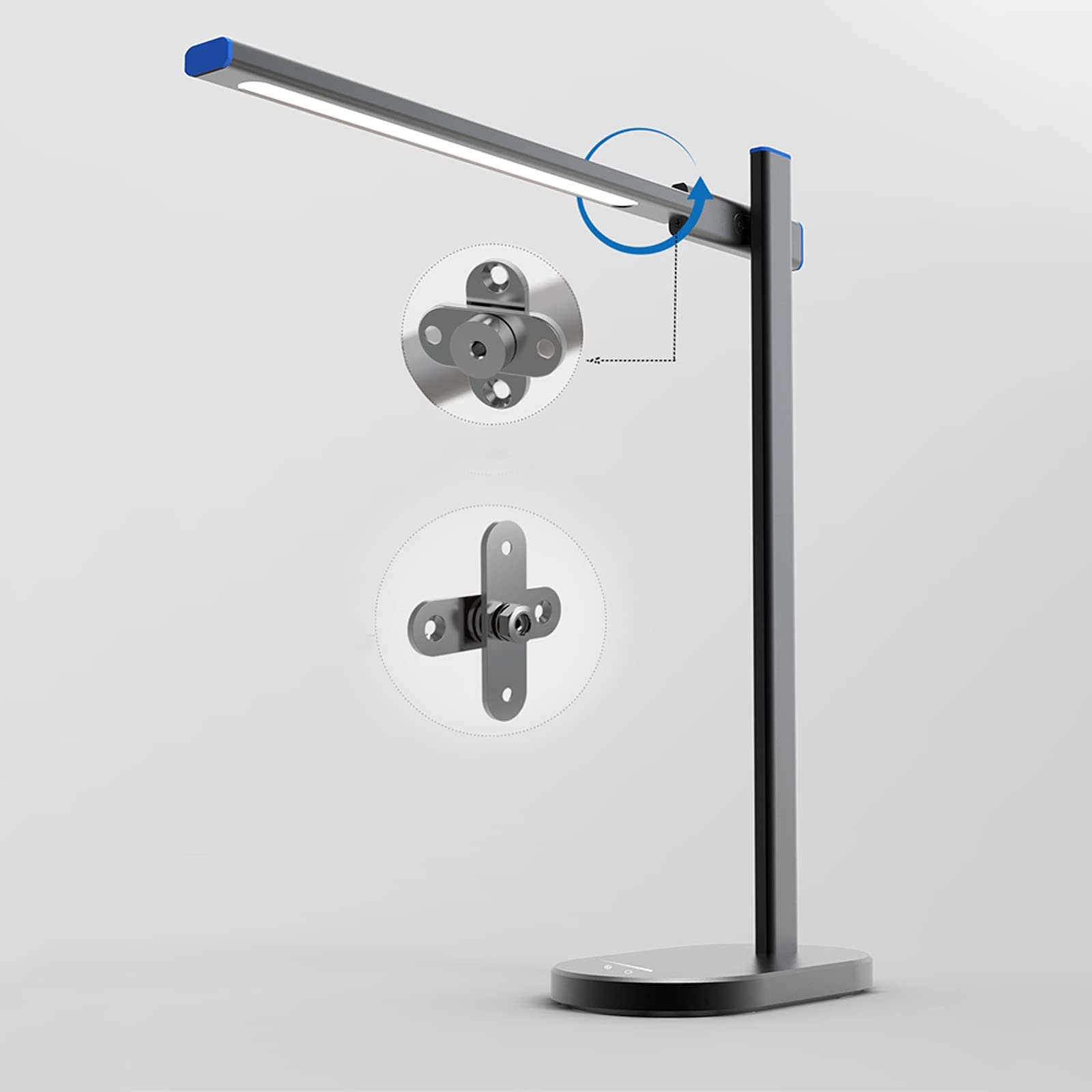 lampe de bureau Lampe de bureau DIMMABLE 12W LED Protection des yeux Lampe de bureau avec port USB et mémoire de mémoire Lampe de bureau haute intensité, 3 modes de couleur 7 Niveau de luminosité lamp