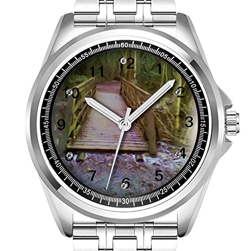 Preisvergleich Produktbild Personalisierte Herren-Armbanduhr Fashion Wasserdicht Armbanduhr Diamond_552.Forest Bridge