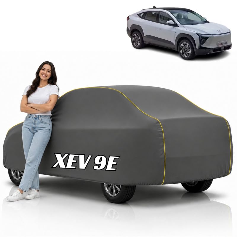 Image of Mind-Blowing 2026 100% Waterproof XEV Car Cover | Polyester Car Body Cover for Rain & Sun | UV Protection, Dustproof, Scratch Resistant, Windproof, Heat Resistant, Custom Fit (Grey)