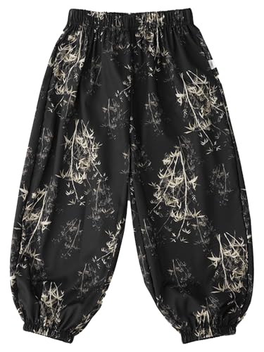 Hansber Kids Girls Boys Casual Pants Lightweight Loose Sweatpants Jogger Drawstring Pants for Beach Park2