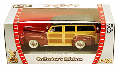 1948 Ford Woody, Burgundy - Yatming 94251 - 1/43 Scale Diecast Model Toy Car
