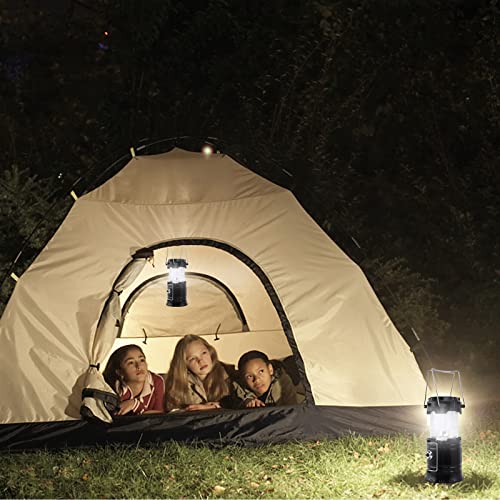 Joryama 2 Pack Collapsible Portable Led Camping Lanterns Solar Usb Rechargeable Flashlight Survival Kits For Indoor Outdoor Home Emergency Light Power Outages Hiking Hurricane #TOP5