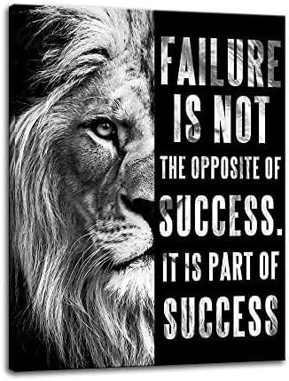 Shang Pin Inspirational Wall Art for Office Wall Decor Modern Theme Motivational Canvas Prints Wall Art Poster Home Bedroom Living Room Wall Decor Artwork… (FAIL URE, 15 X 12 Inch)