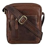 STILORD 'Jaime' Bolso Mensajero pequeño de Cuero Vintage para Hombre Joven y Adulto Bolso de Hombro Cruzado Bolsa...