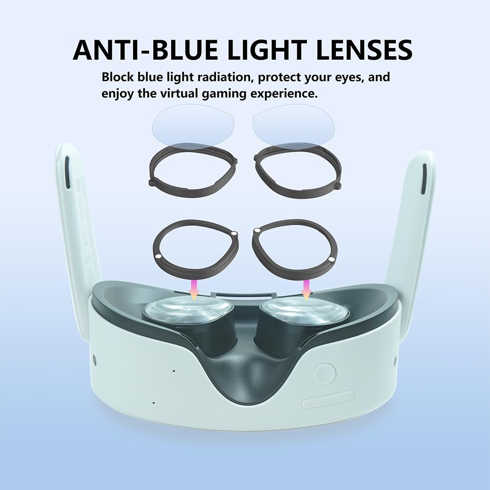 Lente para gafas Quest 3S VR Protector magnético de lente marco antiarañazos