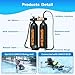 SMACO Mini Scuba Tank 3.8L Diving Tank (Assembled by Two 1.9L Cylinders) Reusable Small Twin 1.9L Lung Air Tank Kit Diving Scuba Tank for Diving Entertainment/Underwater Work S700 Max