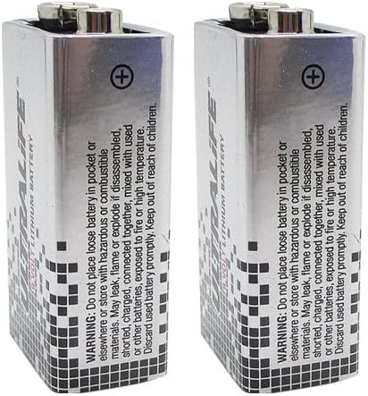 Replacement for Ultralife 9V Lithium Smoke Alarm Battery. Lasts 10 X Longer Than Other 9 Volt Batteries - 2 Pack