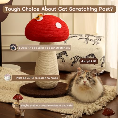 Poste rascador setal para gatos tipo seta 19.7 pulgadas miniatura 2
