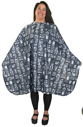 Designer Hair Salon Cutting Cape with Snaps Is Purfect for Any Cat Lover Water Resist Finish-for Use in Any Salon or At Home Hair Cutter